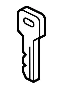 Key icon in isometry style. Image for website, app, logo, UI design. Stockillustratie