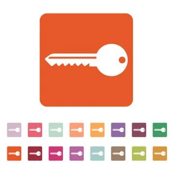 The key icon. Key symbol. Flat Stock Illustration