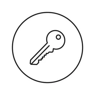 Key icon. Line Stock Illustration