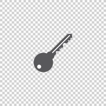 Key icon. Open house key icon. Key from the lock icon. Stock Illustration