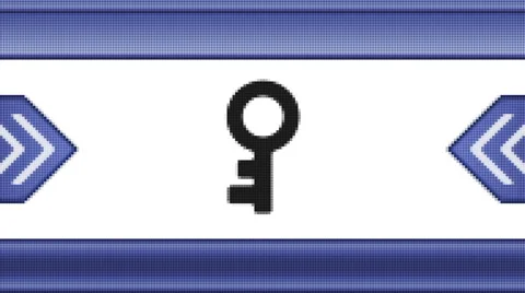 Key icon on a pixel screen. Seamless. Stock Footage 52775690