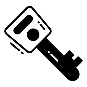 Key icon, Protection and security vector icons set cyber computer network b.. Ilustración de archivo