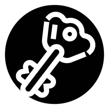 Key icon representing access, security, and solution Stockillustratie