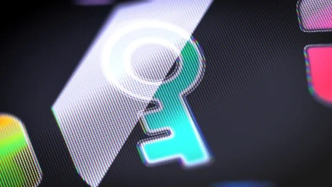 The key icon on the Screen. 4K Resolution. Encoder Prores 4444. Looping. Stock Footage 86201425