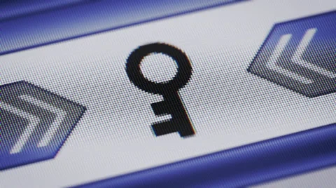 Key icon on the screen. Looping. Stock Footage 41299330