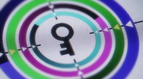 Key icon on the screen. Looping. Stock Footage 42437895