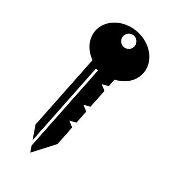 Key icon. Security and password. Vector. Illustrazione stock