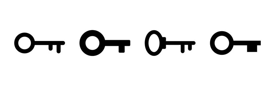 Key icon set. Key vector icon. Key symbol Stock Illustration