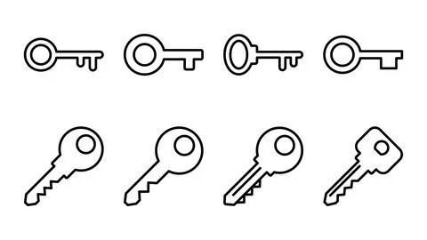 Key icon set. Key vector icon. Key symbol Stock Illustration