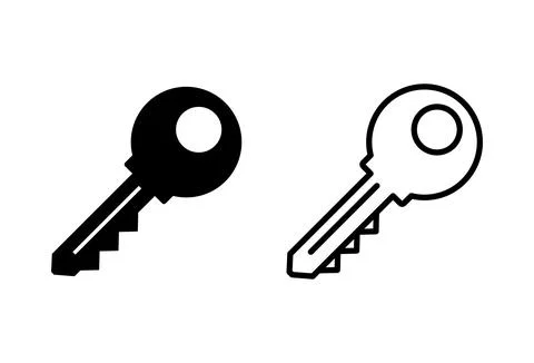Key icon set. Key vector icon. Key symbol Stock Illustration