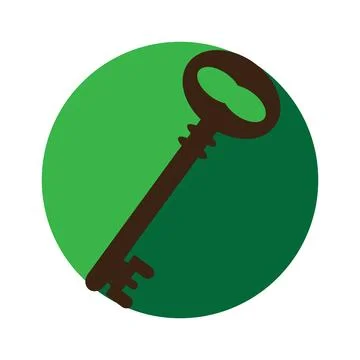 Key icon simple design Stock Illustration