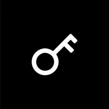 Key icon for simple flat style ui design Stock Illustration