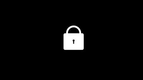 Key icon Simple lock and unlock sign on. Security and password. Shape anima.. Stock Footage 303697819