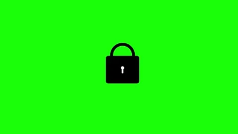 Key icon Simple lock and unlock sign on. Security and password. Shape anima.. Stock Footage 303697820