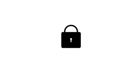 Key icon Simple lock and unlock sign on. Security and password. Shape anima.. Stock Footage 303697821