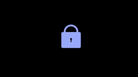 Key icon Simple lock and unlock sign on. Security and password. Shape anima.. Stock Footage 303697826