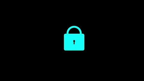 Key icon Simple lock and unlock sign on. Security and password. Shape anima.. Stock Footage 303697849