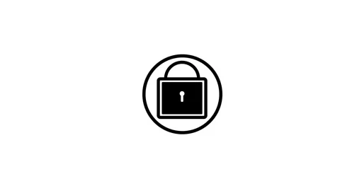 Key icon Simple lock and unlock sign on. Security and password. Shape anima.. Stock Footage 303697857