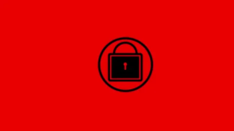 Key icon Simple lock and unlock sign on. Security and password. Shape anima.. Stock Footage 303697858