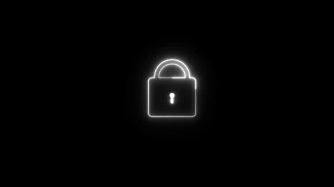 Key icon Simple lock and unlock sign on. Security and password. Shape anima.. Stock Footage 303697861