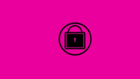 Key icon Simple lock and unlock sign on. Security and password. Shape anima.. Stock Footage 303697863