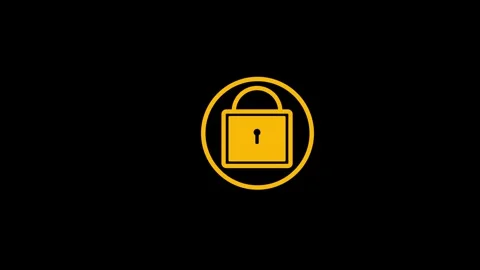 Key icon Simple lock and unlock sign on. Security and password. Shape anima.. Stock Footage 303697867