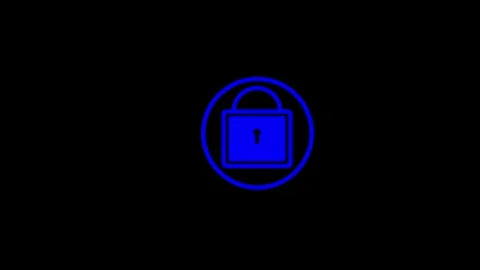 Key icon Simple lock and unlock sign on. Security and password. Shape anima.. Stock Footage 303697883