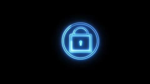 Key icon Simple lock and unlock sign on. Security and password. Shape anima.. Stock Footage 303697904