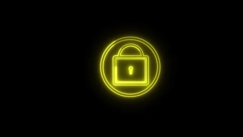 Key icon Simple lock and unlock sign on. Security and password. Shape anima.. Stock Footage 303697921