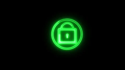 Key icon Simple lock and unlock sign on. Security and password. Shape anima.. Stock Footage 303697922