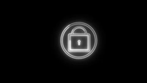 Key icon Simple lock and unlock sign on. Security and password. Shape anima.. Stock Footage 303697945