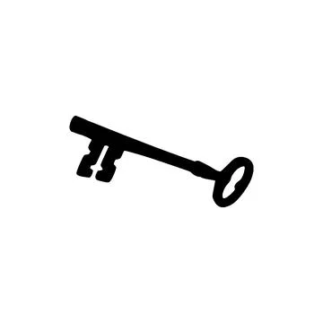Key icon. Simple style locksmith big sale poster background symbol. Key bra.. Stock Illustration