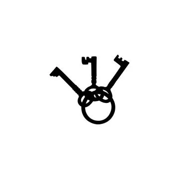 Key icon. Simple style locksmith big sale poster background symbol. Key bra.. Illustrazione stock