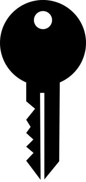 Key icon symbol flat style. Door or house key to unlock lock. Security syst.. Stock Illustration