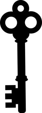 Key icon symbol flat style. Door or house key to unlock lock. Security syst.. 스톡 일러스트