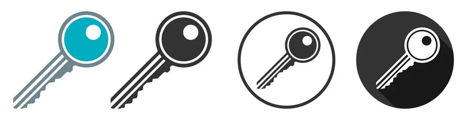 Key icon symbol vector flat design Stock Illustration