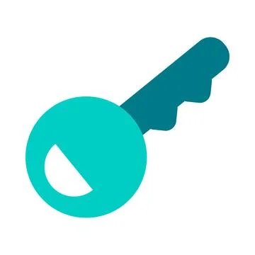 Key icon symbolizing secure access, authentication, account protection 스톡 일러스트