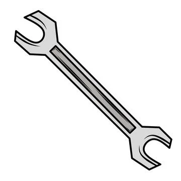 Key icon tool. Suitable for wrench logo design elements. Key tools Illustrazione stock