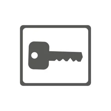 Key Icon in trendy flat style isolated on white background. Key symbol for yo Stock Illustration