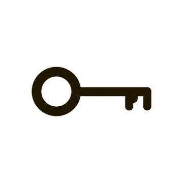 Key icon in trendy flat style isolated. Eps 10. Stock Illustration