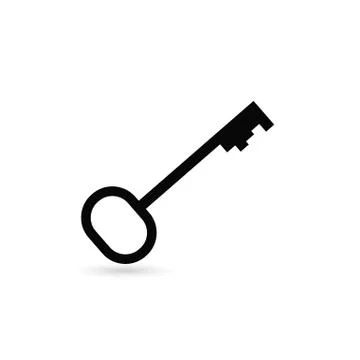 Key icon in trendy flat style isolated on background. Key icon page symbol for Stock Illustration