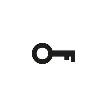Key icon in trendy flat style isolated on background. Key icon page symbol .. Stock Illustration