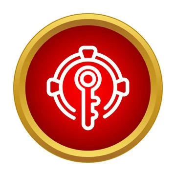 Key icon unlocking digital security and access button 스톡 일러스트