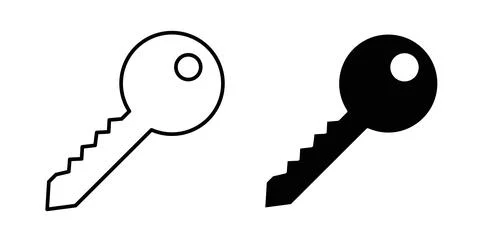 Key icon vector art Illustrations Stock Illustration