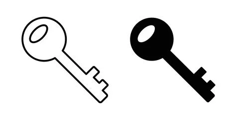 Key icon vector art Illustrations Stock Illustration
