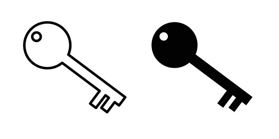 Key icon vector design illustrations Stock Illustration