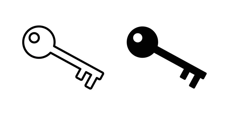 Key icon vector design illustrations Stock Illustration