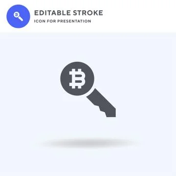 Key icon vector, filled flat sign, solid pictogram isolated on white, logo il Stock Illustration