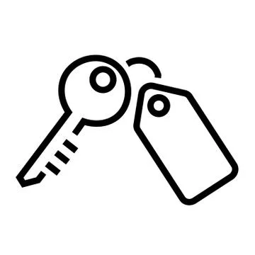 Key Icon Vector Stock Illustration