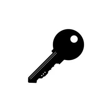 Key Icon. vector illustration  black on white background Stock Illustration